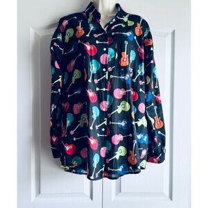 KikiSol Art To Wear Guitars Boyfriend Shirt